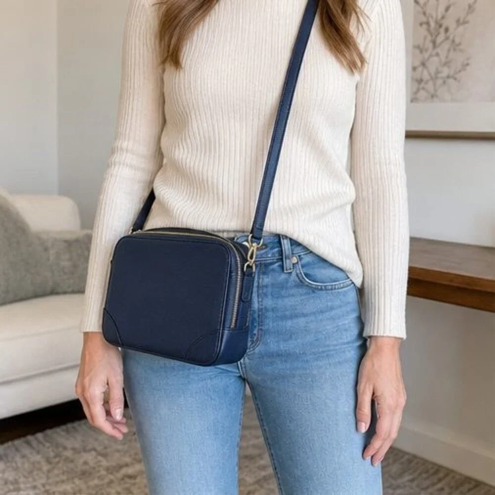 Burgundy Woven Crossbody Bag